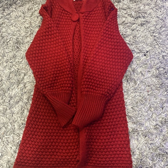 Zeila hoodie cardigan jacket size (44) M To L , Red color from open. - Picture 11 of 13